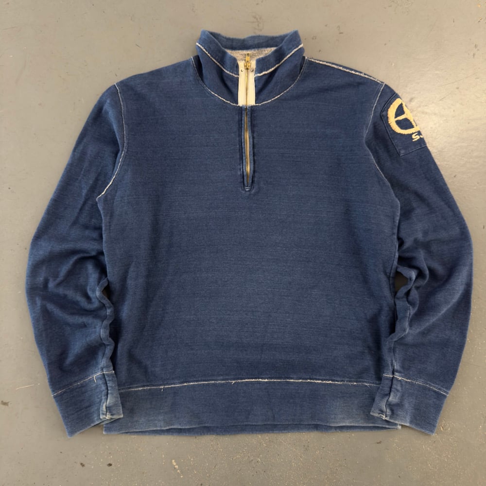 Image of Early 2000s Stone Island Denims 1/4 Zip, size medium
