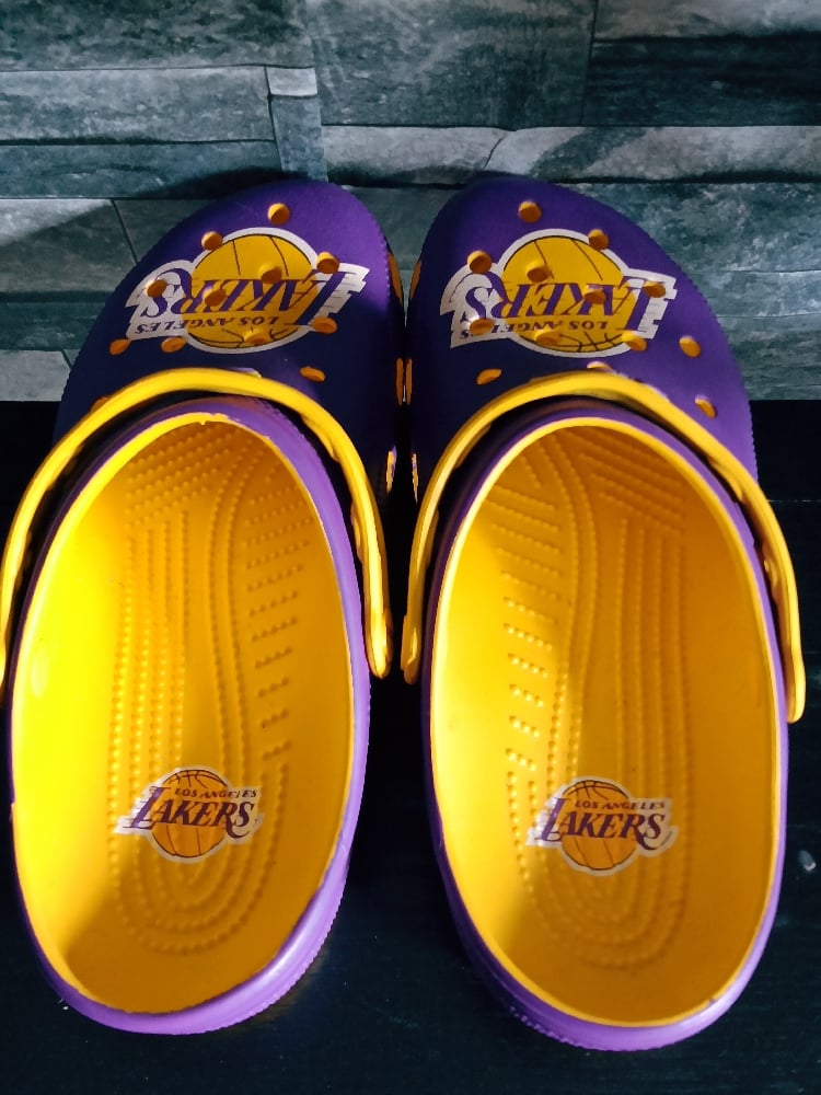Image of Lakers Crocs ( M-8) (W-10) 
