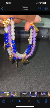Image 4 of 3 Strand Beaded Apple Watch Band