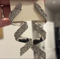 Image 2 of Crystal Zig Zag Earrings 