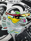 Negative Duck Glossy Stickers 