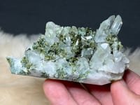 Image 6 of Epidote On Quartz Crystal Specimen #2102