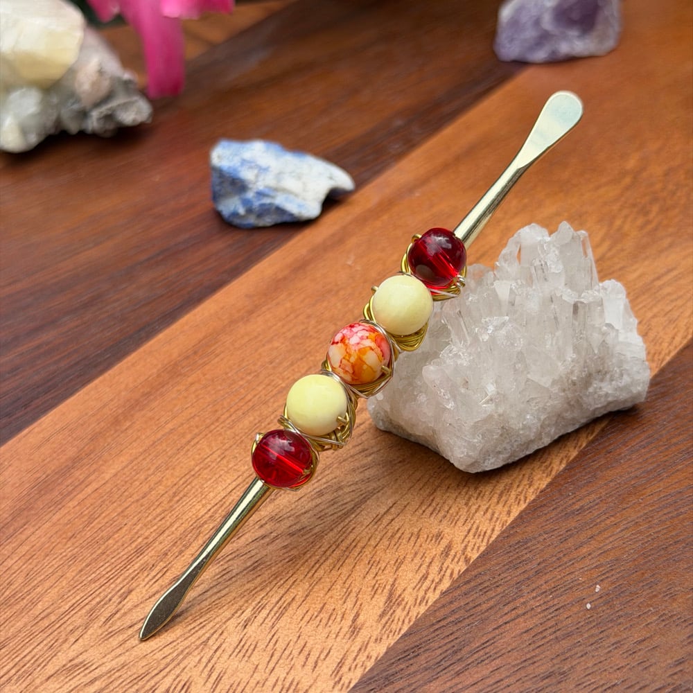 Image of fire burning dab tool