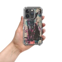 Image 11 of Colorful Watercolor Paint Splatters Black Cat Clear Case for iPhone®