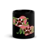 Image 2 of Dog Mom Black Glossy Mug
