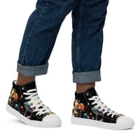 Image 1 of Beautiful Watercolor Mushroom/Mycology Men’s High Top Canvas Shoes