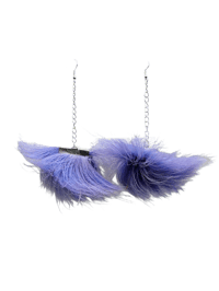 Lavender Pompom Earrings (1)