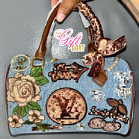Brown Denim Junk Bag