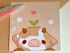 Peeking brown cow print