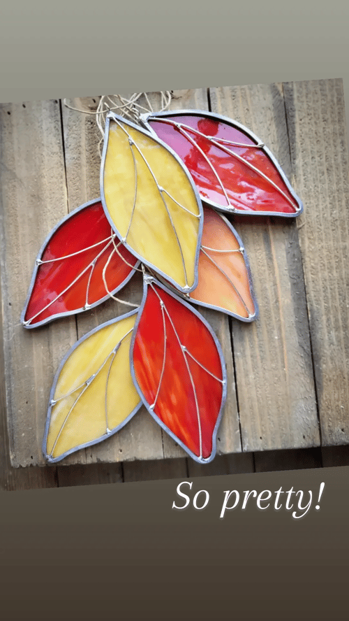 Image of Leaf-stained glass