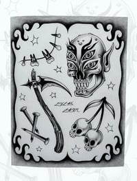 Image 1 of Mortal Flash Sheet (black and grey)
