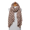 Gingham Scarf Toffee Small Print