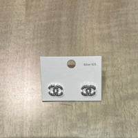 Image 1 of CC Crystal Studs earrings 