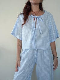 Image 1 of CAMICETTA VICHY SKY BLUE