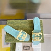 Image 13 of GG Color Block Suede Slides