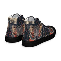 Image 16 of Grunge Goth Style Cottagecore Moth Men’s high top canvas shoes