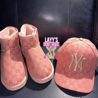 Pink Gucci Boots With Hat