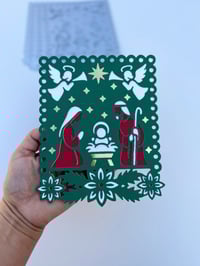 Image 3 of Christmas MEXICAN PAPEL PICADO METAL DIECUT 