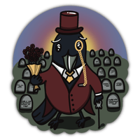 Image 1 of Funeral Crow - Sticker