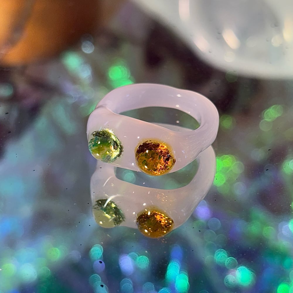 Image of tutti frutti frog ring 