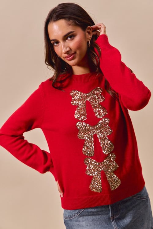 Image of TRIPLE BOW SWEATER 