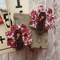 Image 4 of “Turkey” Quilted Planner Clip OR Clothes Pin Clip
