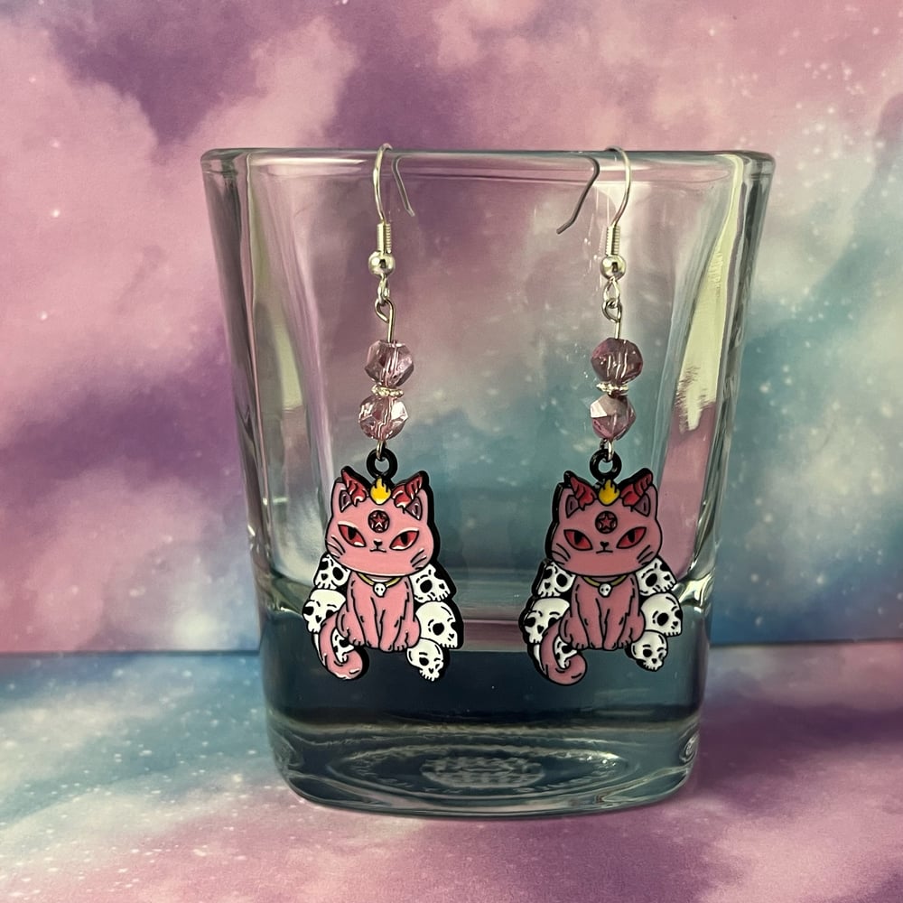 Image of Witchy Kitty Cat Earrings
