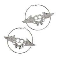 Image 1 of musical angel hoop earrings *stainless steel*