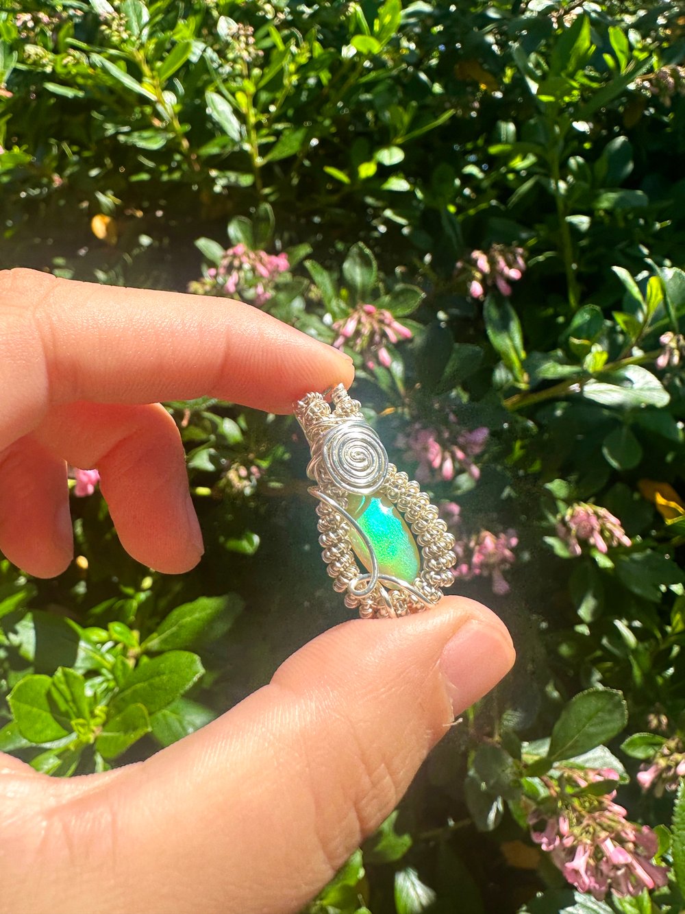 monarch opal pendant 
