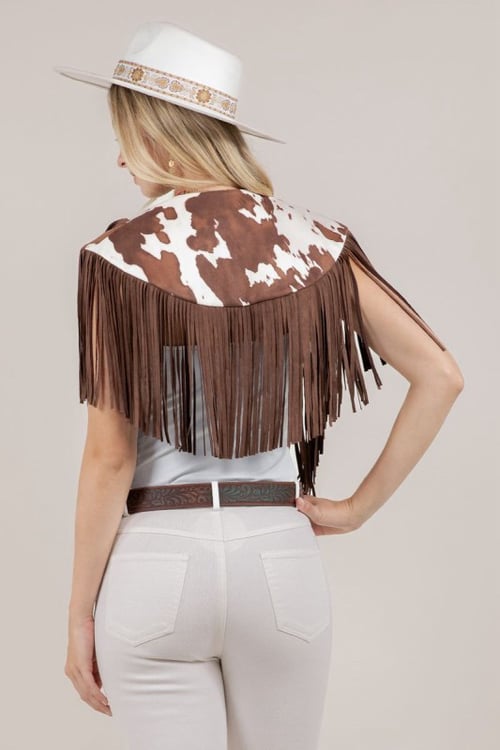 Image of COW PRINT SHRUG