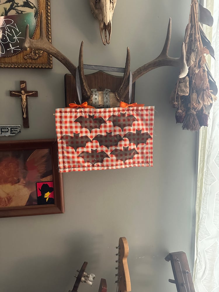 Image of Orange Gingham Wall Hanging