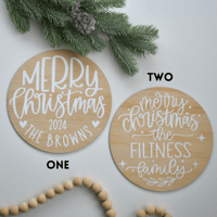 Image 1 of Merry Christmas Round wall plaque