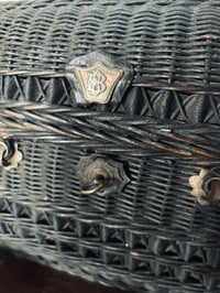 Image 2 of Magnifique panier en osier, à anses croisées, vannerie de Picardie, 1890!! 