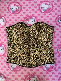 Image 2 of Y2k leopard corset 