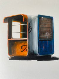 Orange, Blue & White Kiosk (original)