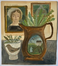 Garden herbs and portrait 