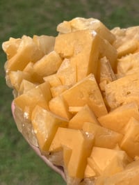 Image 2 of Orange Rhombohedral Calcite Cluster Specimen | Yunnan China #2859