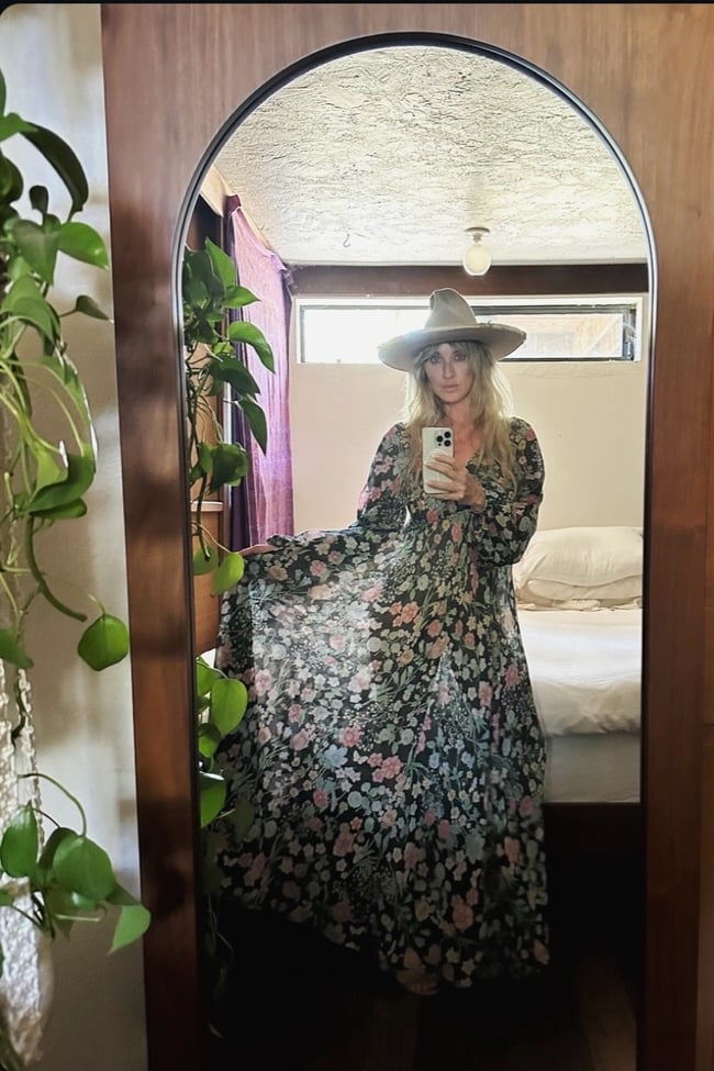 early 70s wildflower bohemian dream voile maxi dress