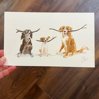 ORIGINAL ARTWORK - Three sticks 🐾 - 25x15cm