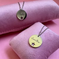 Image 2 of Custom engraved silver name necklaces