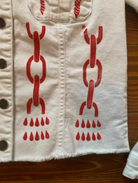 Image 8 of "Swan Song" - White Printed Denim Jacket