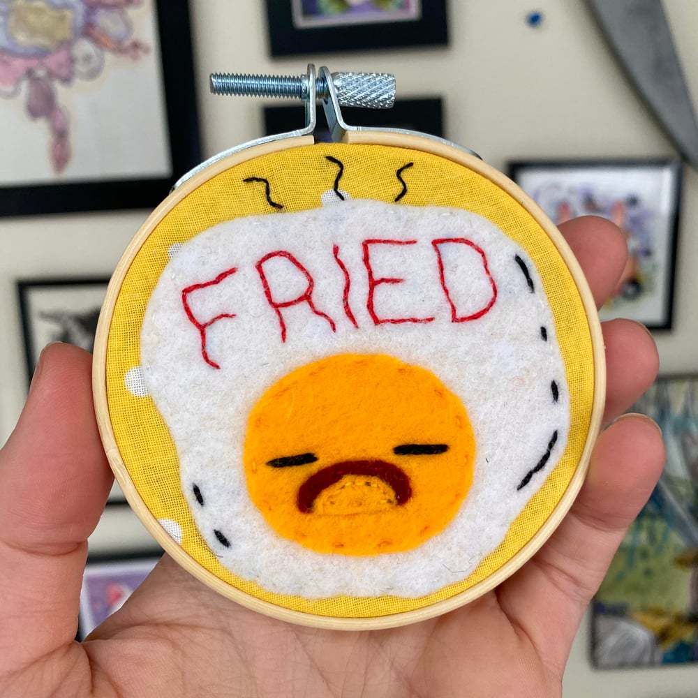 Fried & Devil Eggs Embroidery hoops