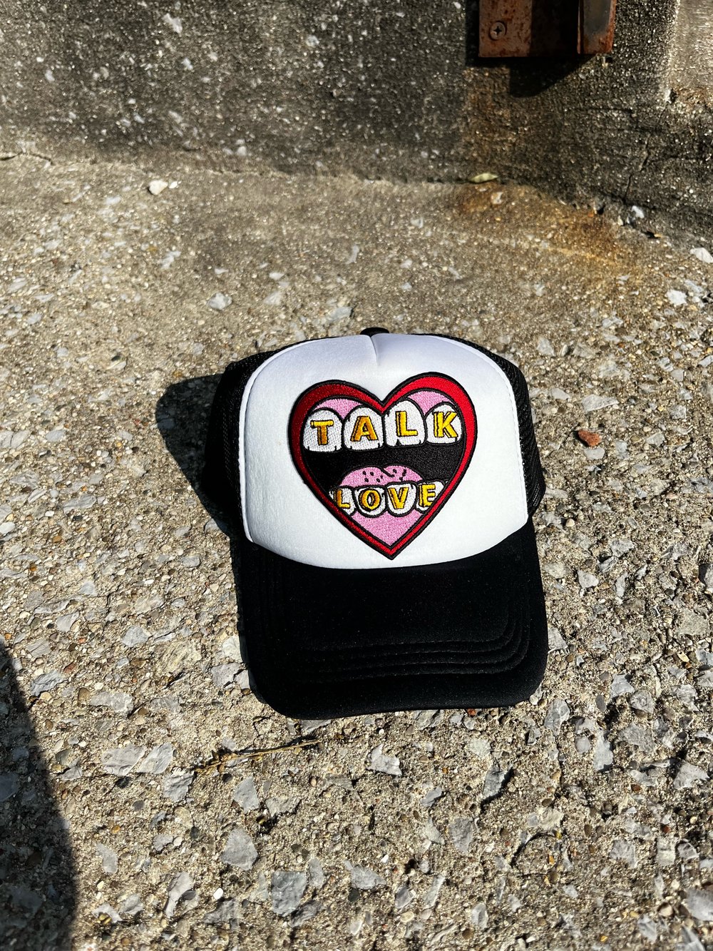 Image of Talk Love Black/White Trucker