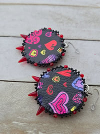 Image 3 of Black Skull earrings