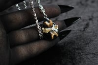 Image 4 of dead good tea stained bone pendant 