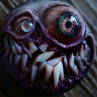 Image 15 of Custom Swappable Phone Grip for smartphones, reflective pupil, glow in the dark. Madballz