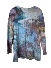 Image 6 of ♻️ UPCYCLED XL Lightweight 100% Cotton Cardigan in Muted Ice Dye