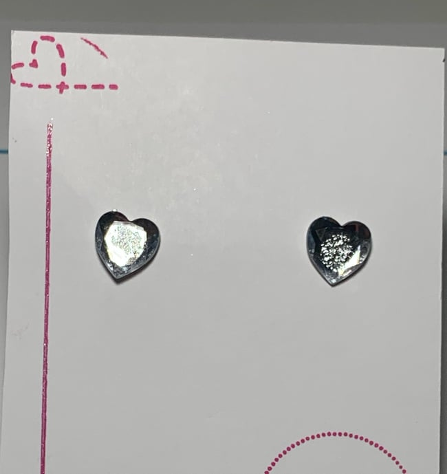 Frozen heart earrings