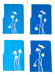 Image of Four Daisies monoprints