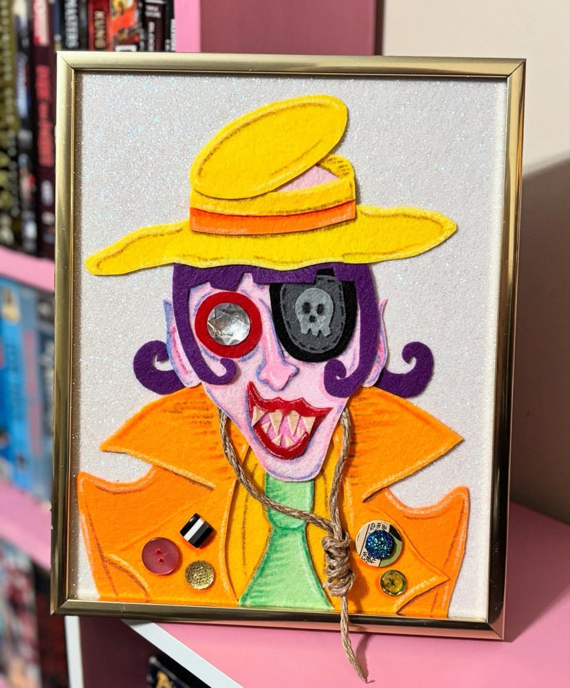 Image of “Bad Guy” Felt Art Piece
